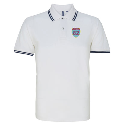 Retro Rotterdam 82 Embroidered Tipped Polo Shirt