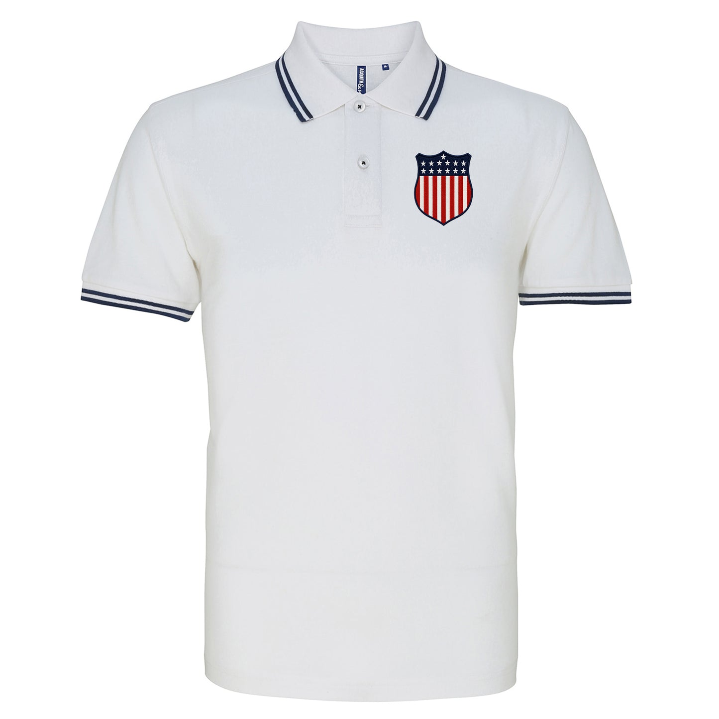 Retro USA 1913 Soccer Tipped Polo Shirt