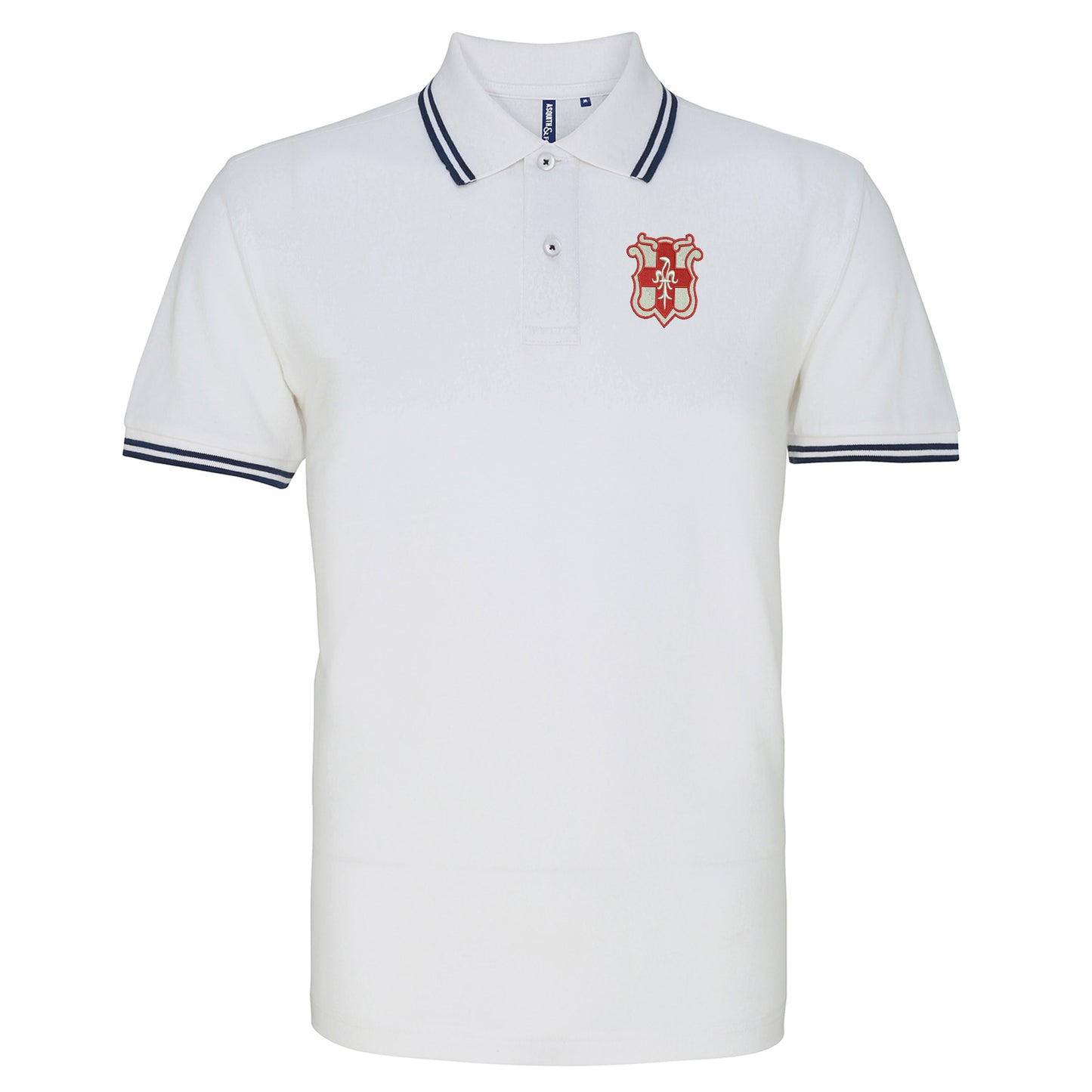 Retro Lincoln 1950s Embroidered Tipped Polo Shirt