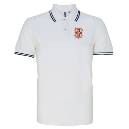 Retro Lincoln 1950s Embroidered Tipped Polo Shirt