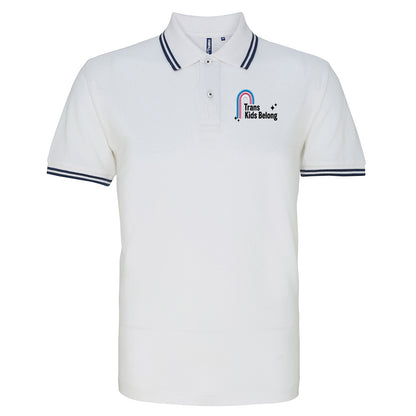 Trans Kids Belong Tipped Polo Shirt
