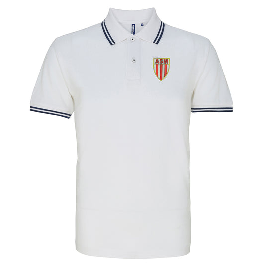 Retro Monaco 1961 Embroidered Tipped Polo Shirt