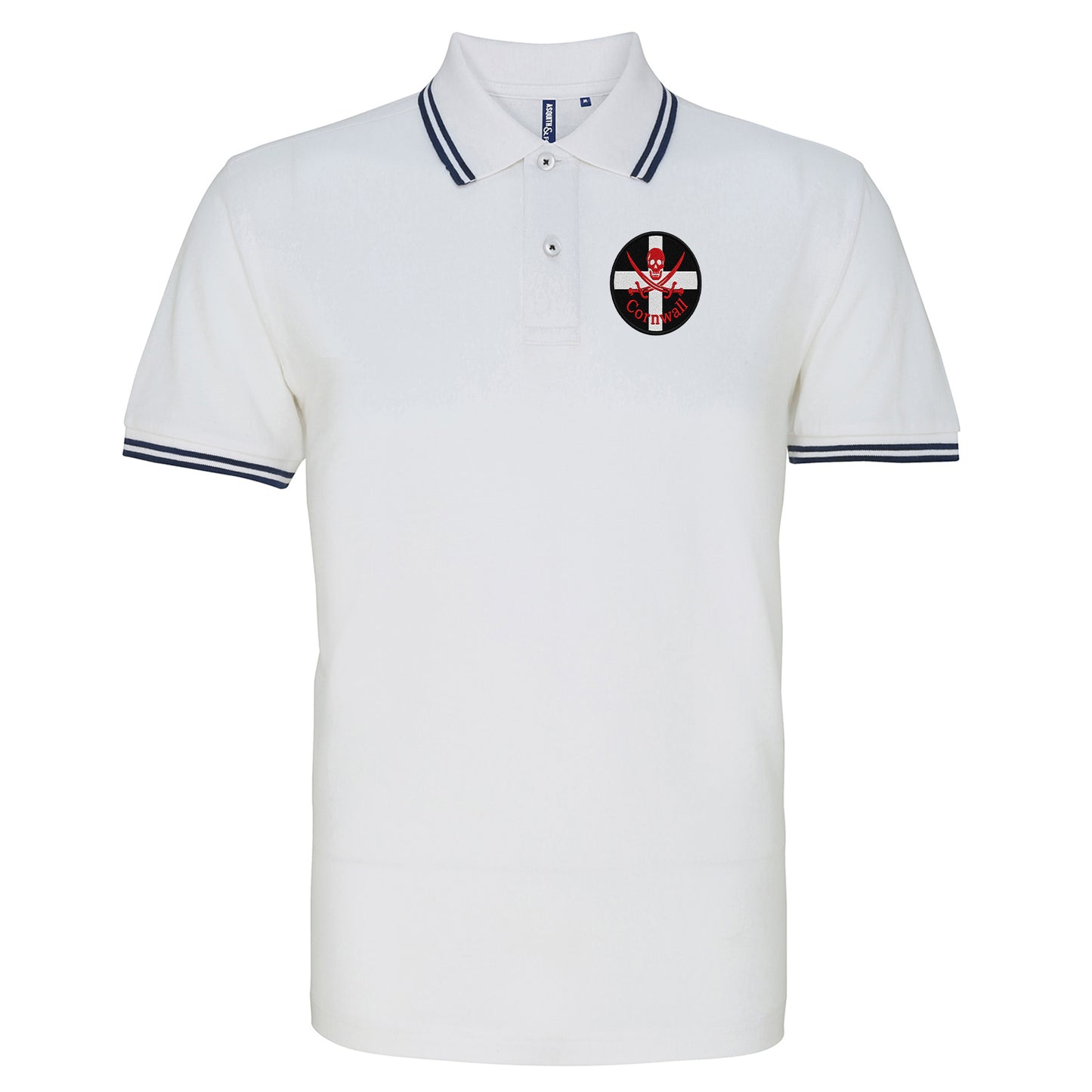 Cornwall Pirate Tipped Polo Shirt 