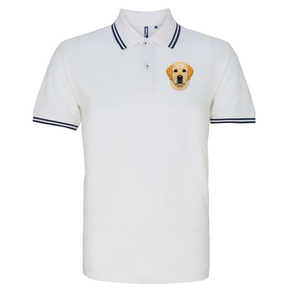 Labrador Dog Face Tipped Polo Shirt