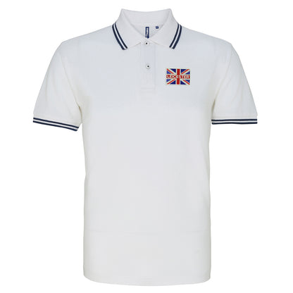 Leicester Coloured Embroidered Union Jack Tipped Polo Shirt
