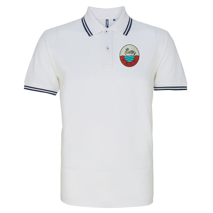 Retro Swansea 1960s Embroidered Tipped Polo Shirt