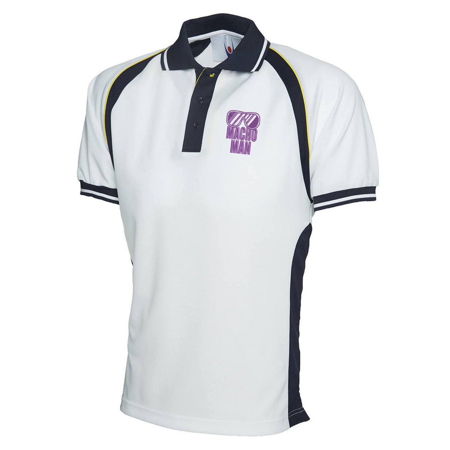 Macho Man Embroidered Polyester Sports Polo Shirt