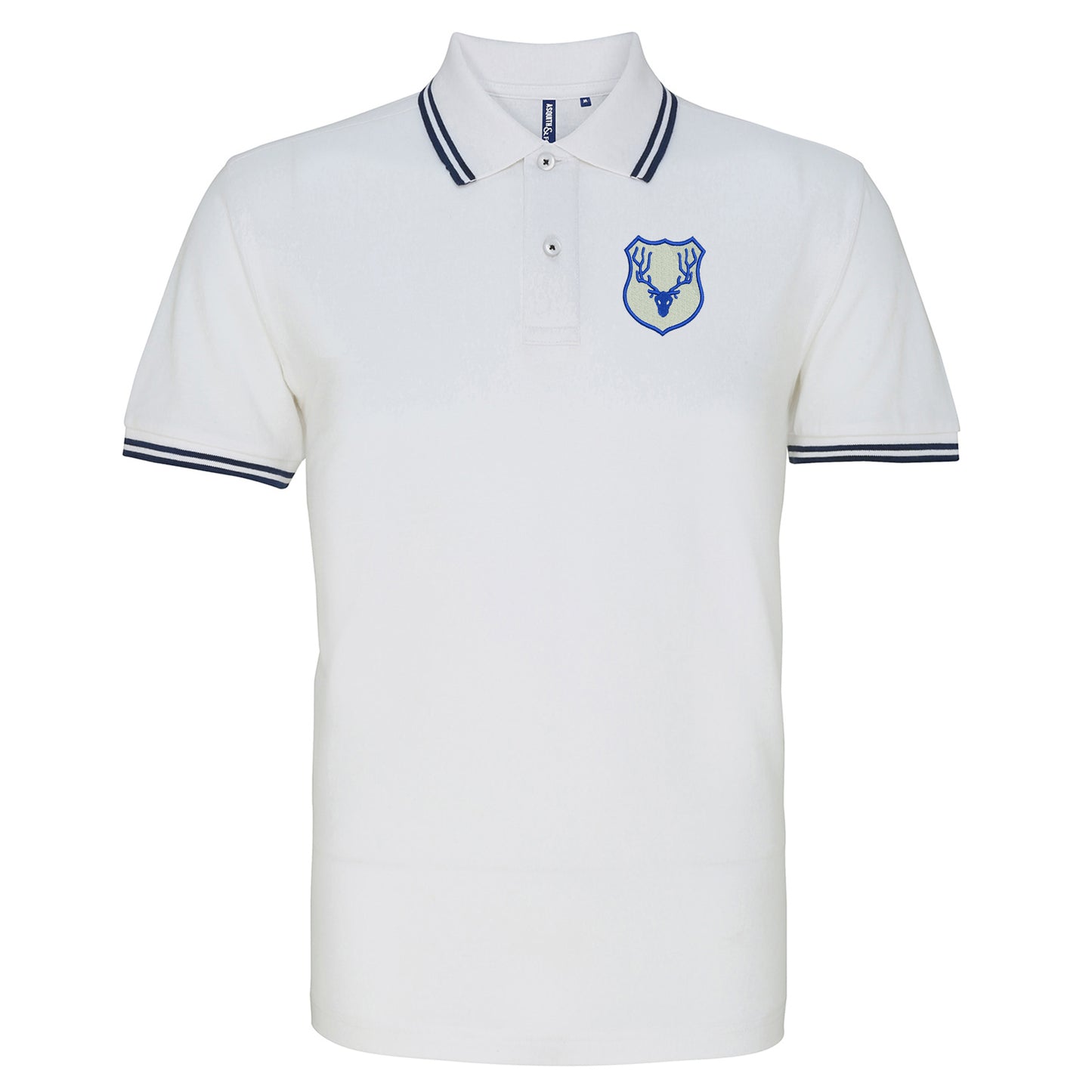 Retro Ross County Embroidered Tipped Polo Shirt