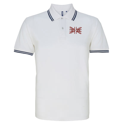 No Nay Never Union Jack Embroidered Tipped Polo Shirt