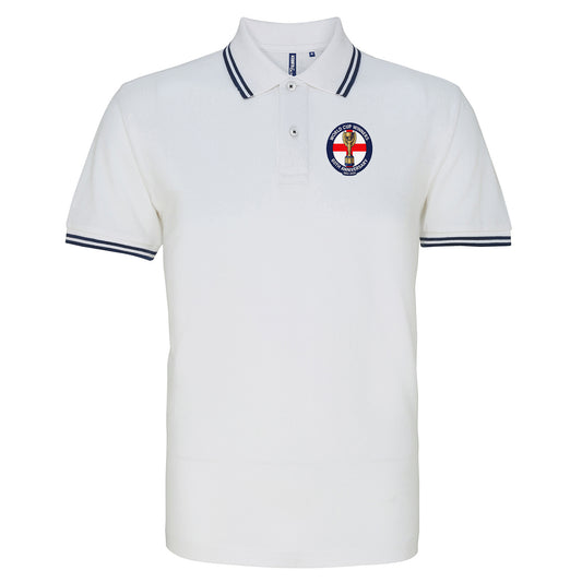 Retro England Football Tipped Polo Shirt