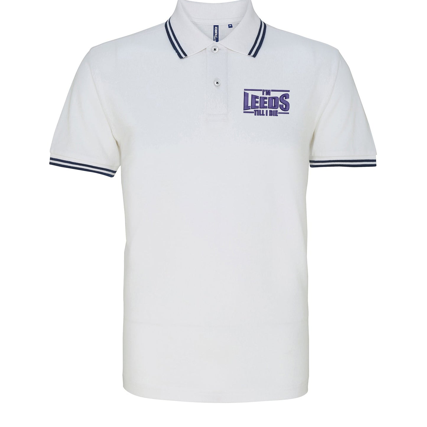 I'm Leeds Till I Die Embroidered Tipped Polo Shirt