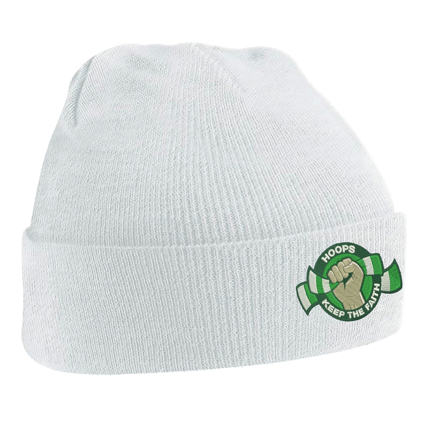 Hoops Keep The Faith Embroidered Beanie Hat