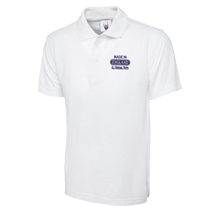 Made in England All Original Parts Embroidered Classic Polo Shirt