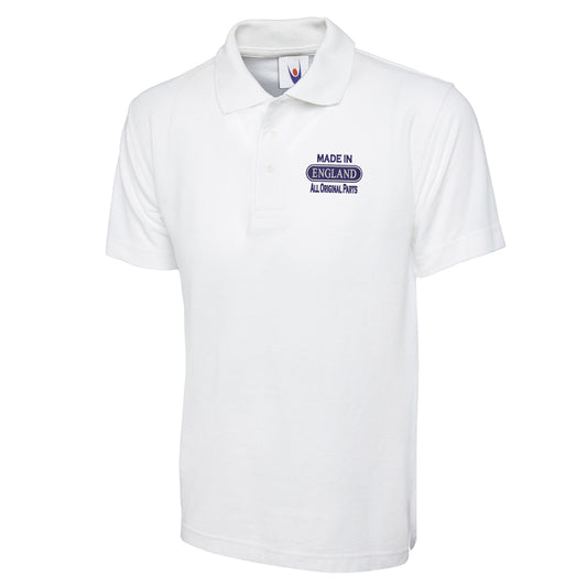 Made in England All Original Parts Embroidered Classic Polo Shirt