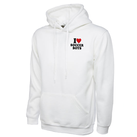 I Love Soccer Boys Hoodie 