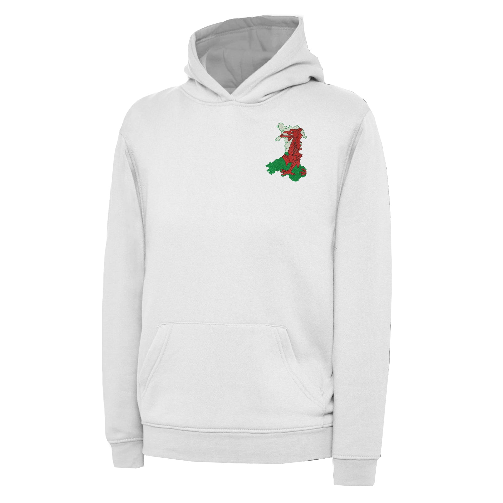 Wales Flag Map Embroidered Classic Hoodie