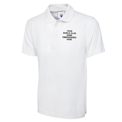 Personalised Bowls Club Embroidered Classic Polo Shirt