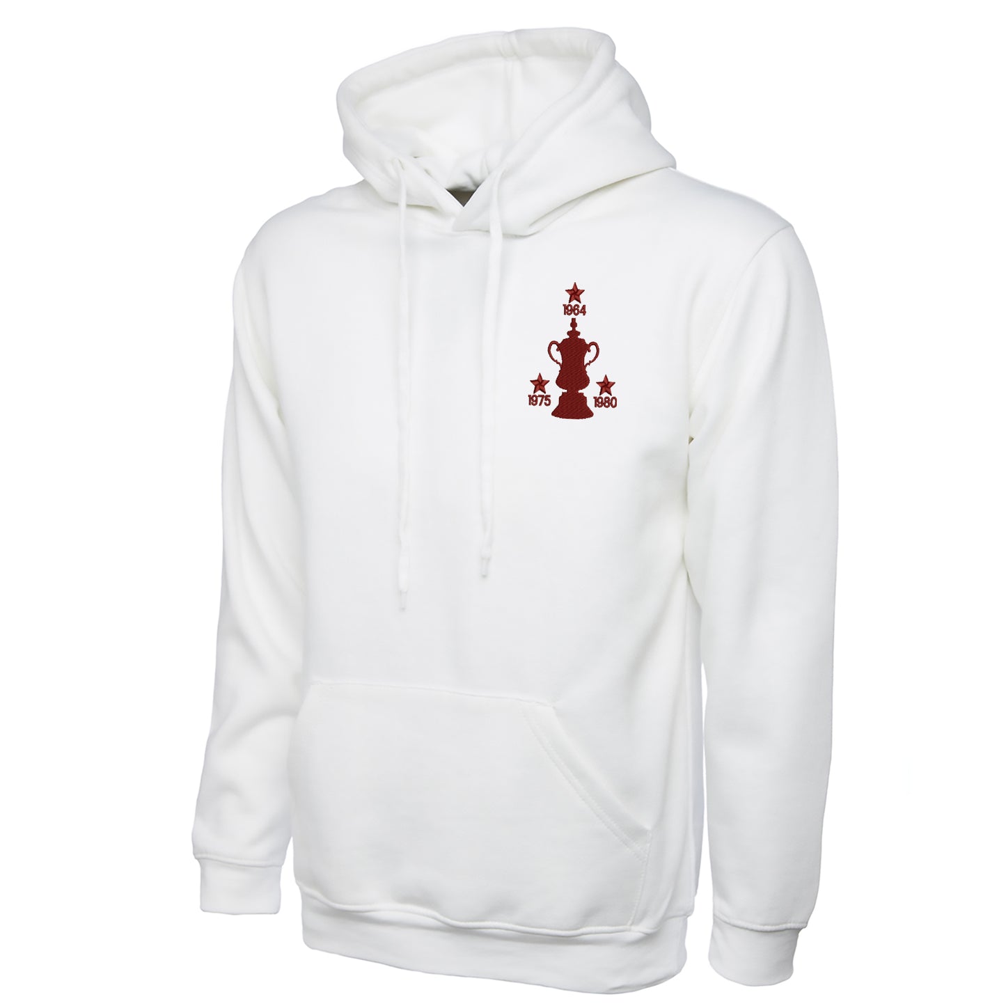 Retro West Ham Three Time Cup Winners Embroidered Hoodie