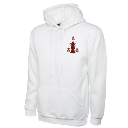 Retro West Ham Three Time Cup Winners Embroidered Hoodie