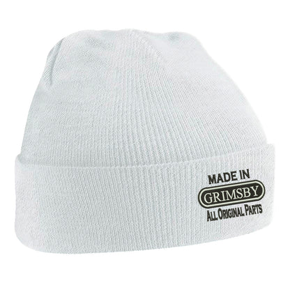Made in Grimsby All Original Parts Embroidered Beanie Hat