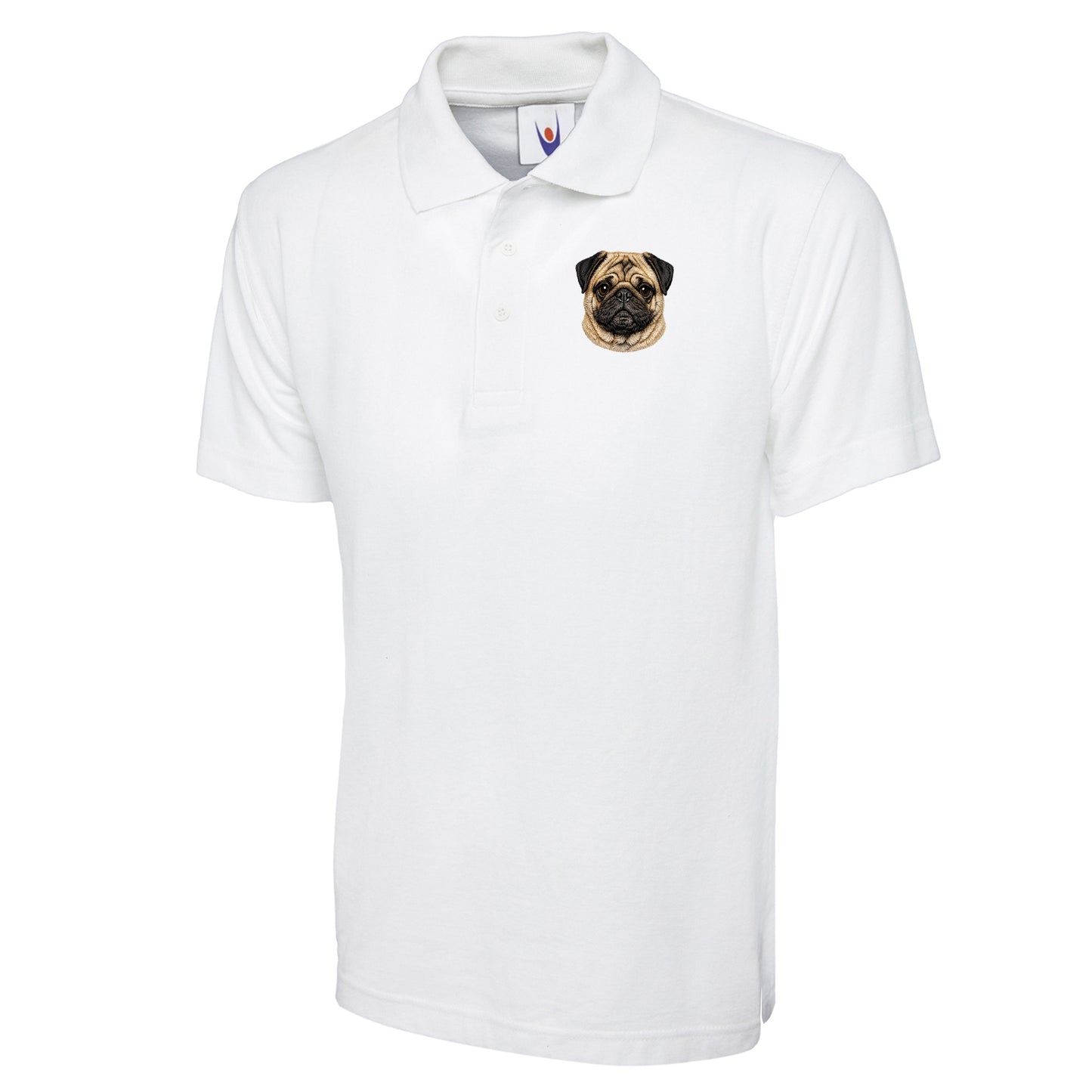 Pug Dog Face Polo Shirt