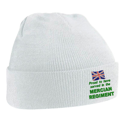 Proud to Have Served in The Mercian Regiment Embroidered Beanie Hat