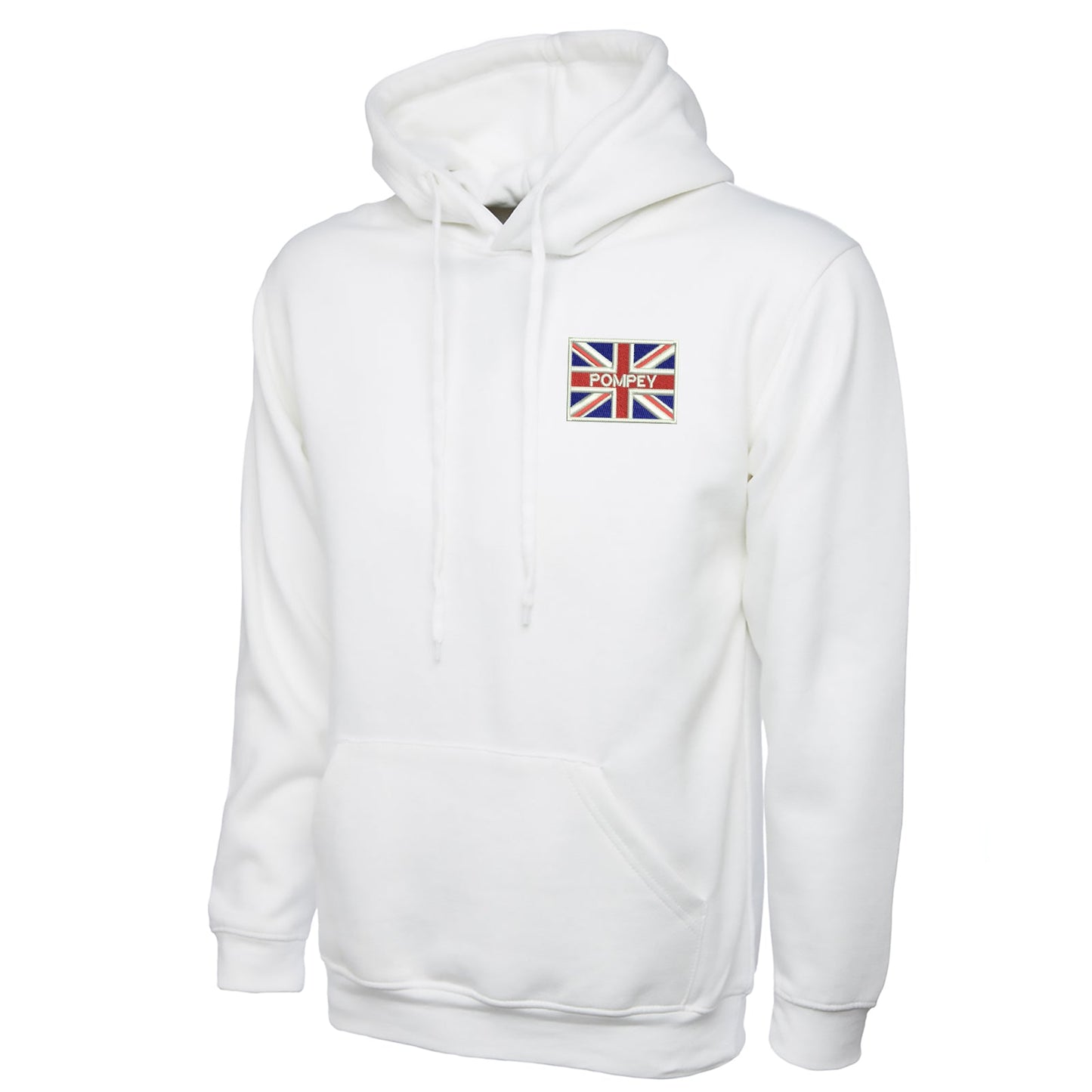 Pompey Coloured Union Jack  Embroidered Classic Hoodie