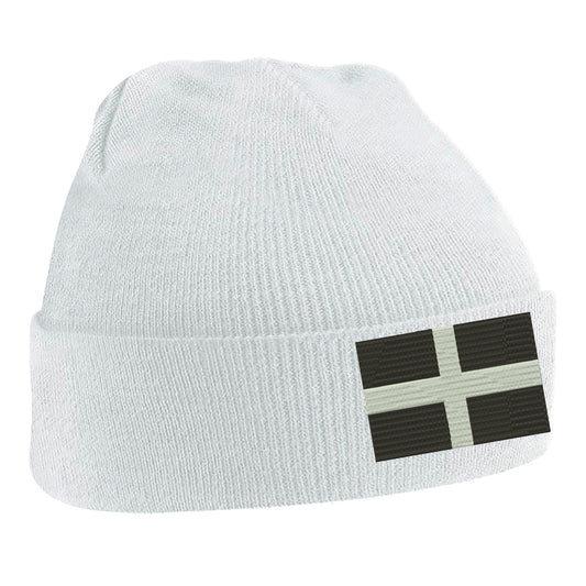 Saint Piran’s Flag Cornwall Beanie Hat 