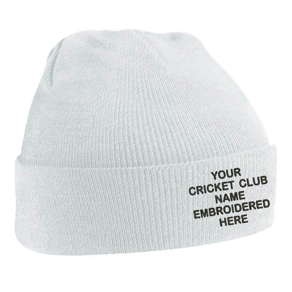 Personalised Cricket Club Beanie Hat
