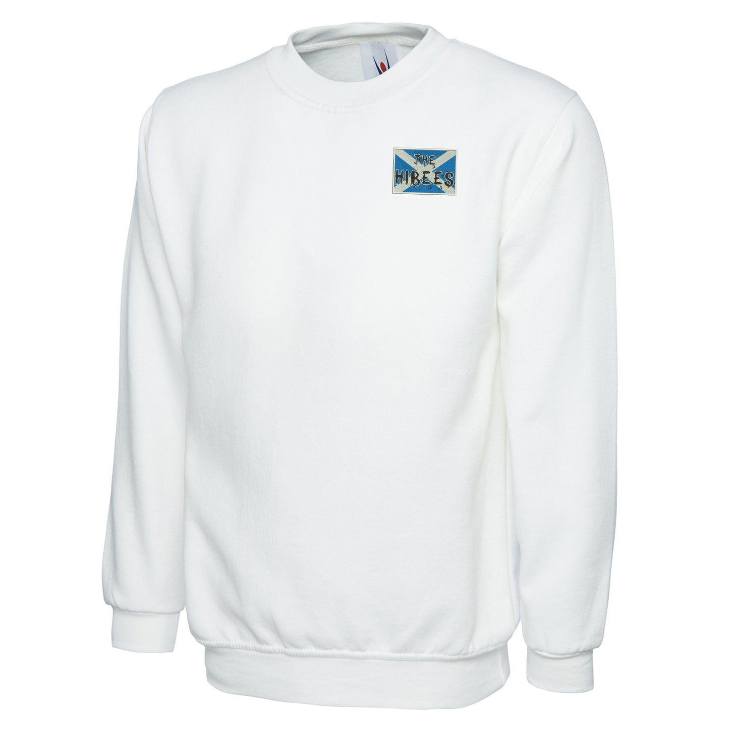 The Hibees Grunge Flag of Scotland Embroidered Classic Sweatshirt