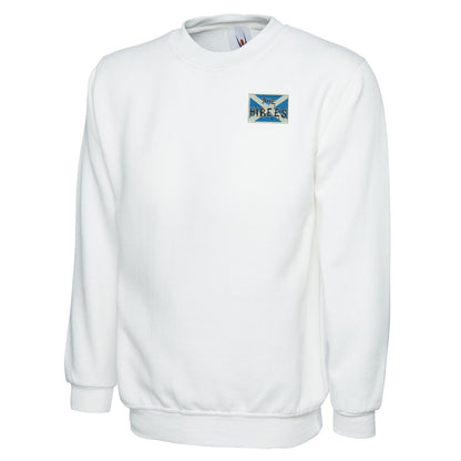 The Hibees Grunge Flag of Scotland Embroidered Classic Sweatshirt