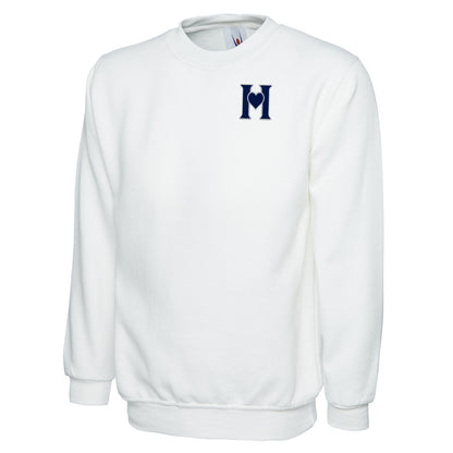 Retro Old School Hearts Football Sweatshirt