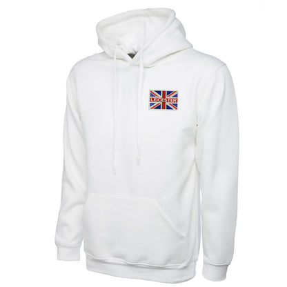 Leicester Coloured Union Jack Embroidered Hoodie