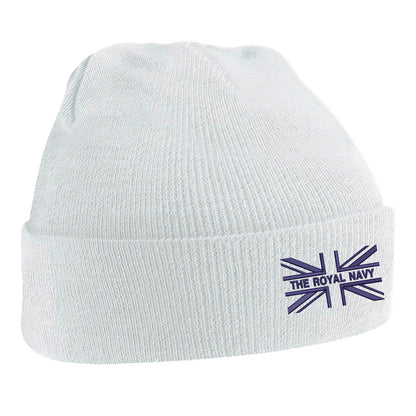 The Royal Navy Union Jack Embroidered Beanie Hat