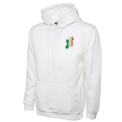 Ireland Flag Map Embroidered Classic Hoodie