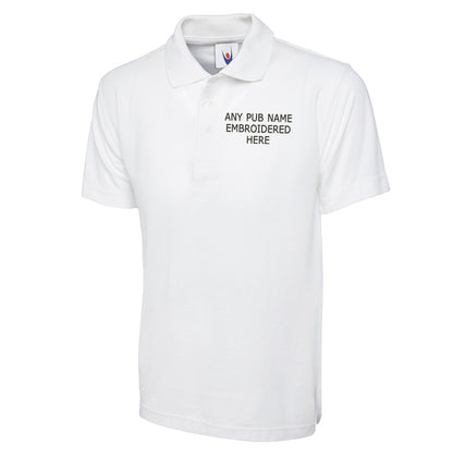 Personalised Embroidered Pub Embroidered Classic Unisex Polo Shirt