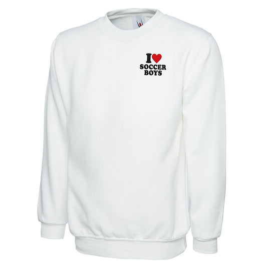 I Love Soccer Boys Sweatshirt