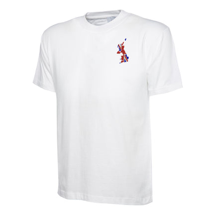 United Kingdom Flag Map Embroidered Classic T-Shirt