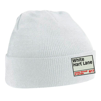 Retro White Hart Lane Beanie Hat