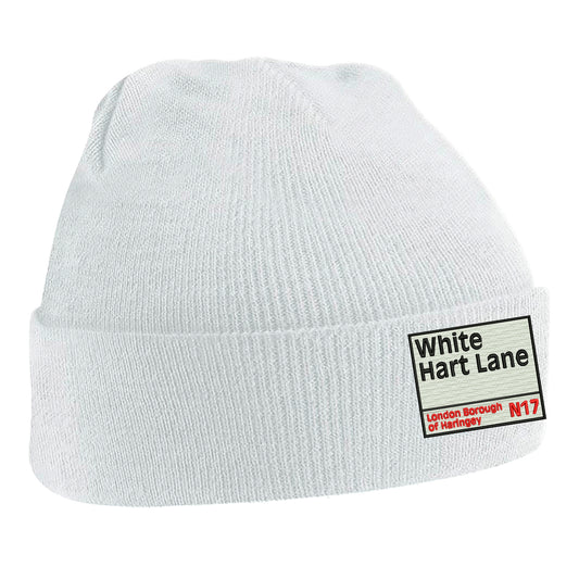 Retro White Hart Lane Beanie Hat