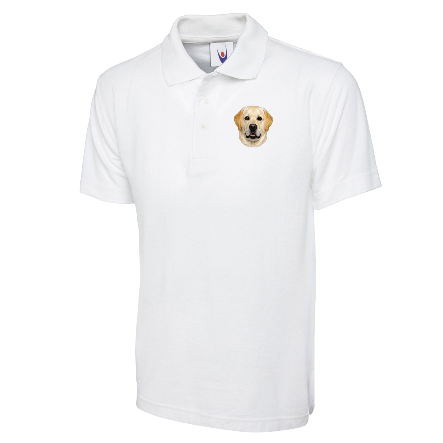 Yellow Labrador Dog Face Polo Shirt