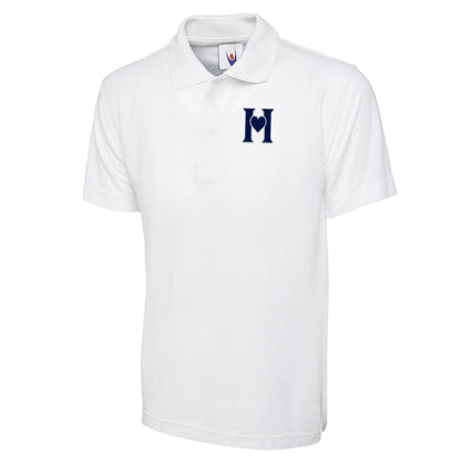 Retro Old School Hearts Football Polo Shirt