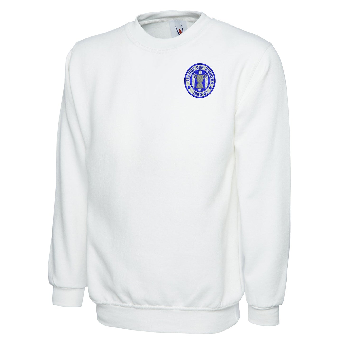 Retro Sheffield Wednesday League Cup Winners 1991 Embroidered Classic Sweatshirt