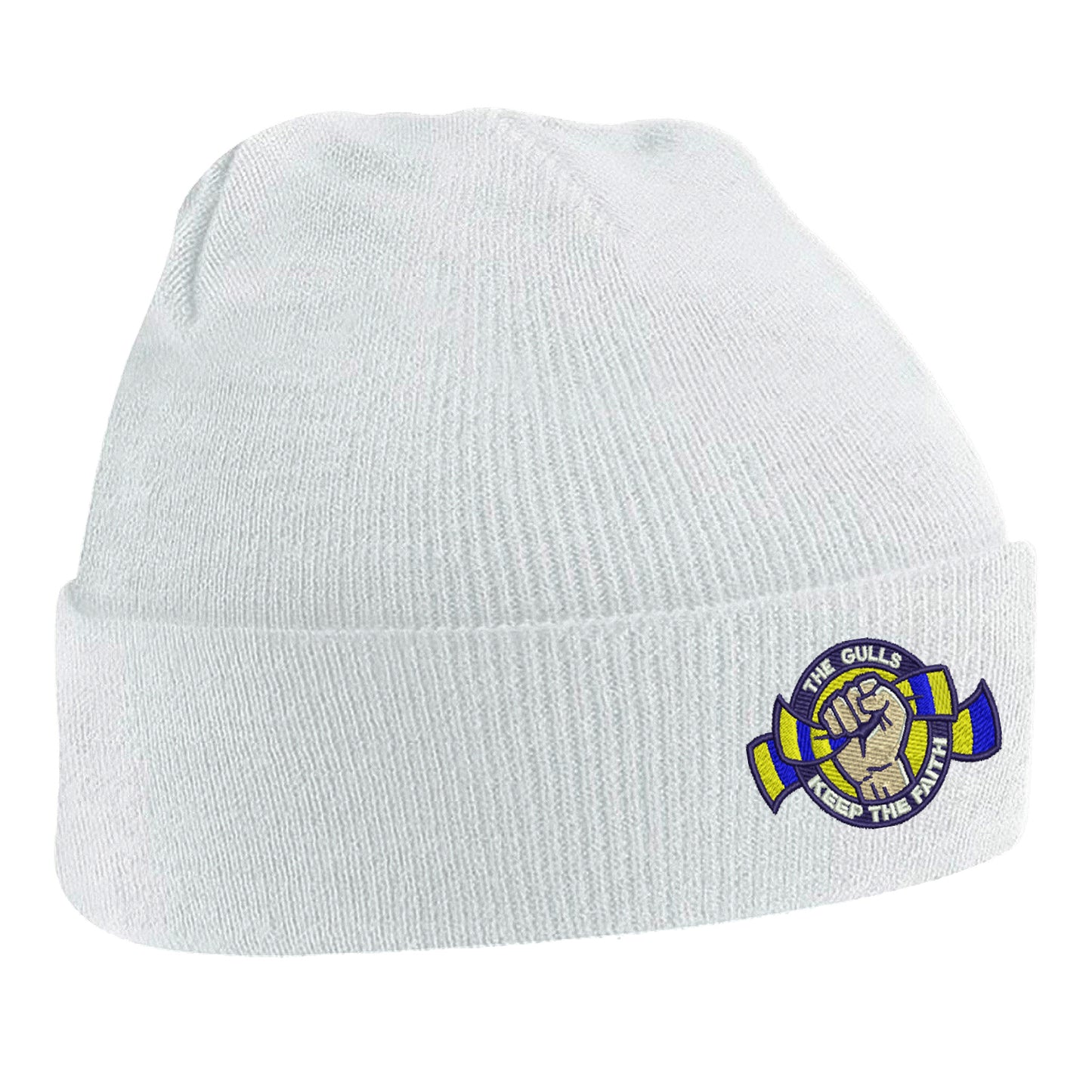 The Gulls Keep The Faith Embroidered Beanie Hat