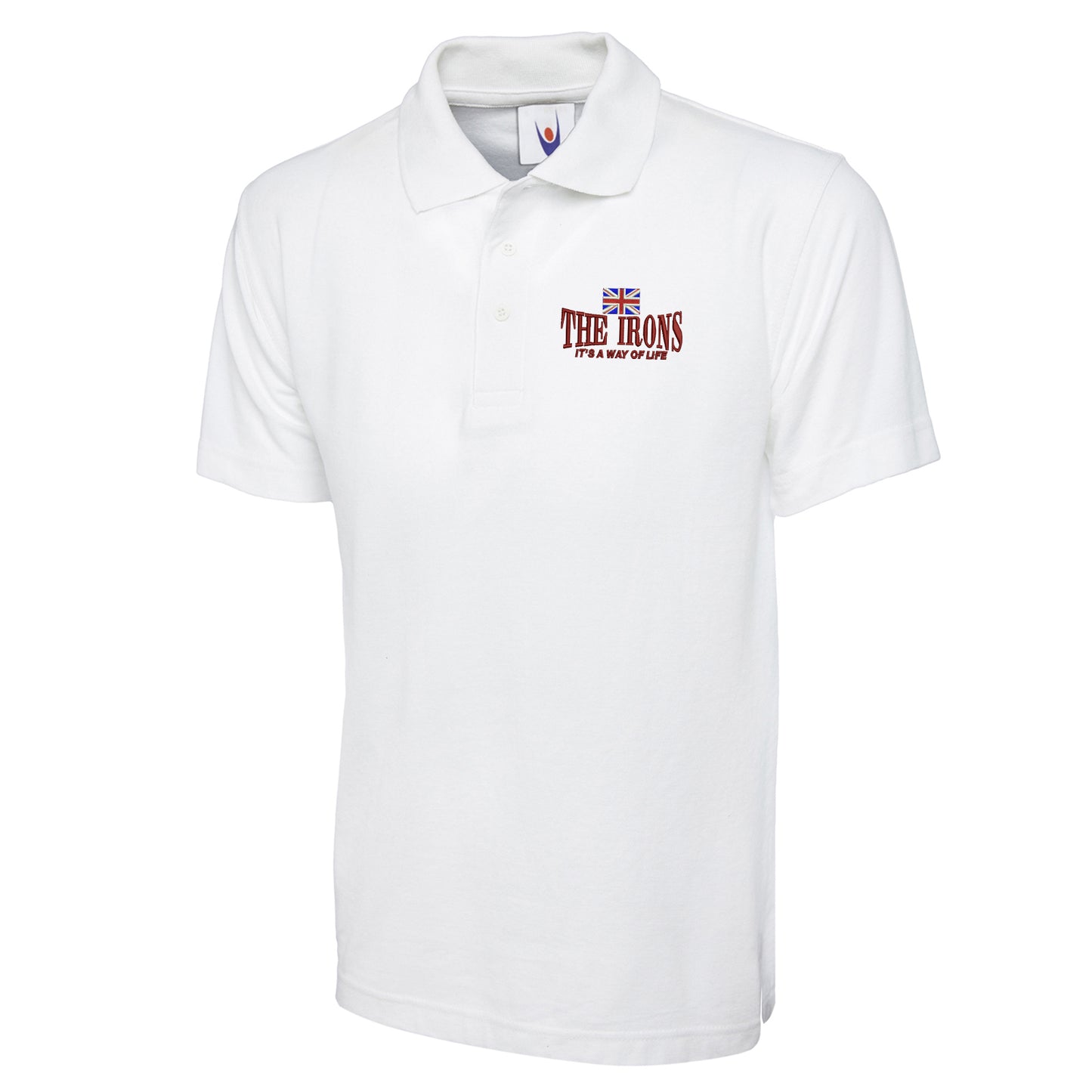 The Irons It's Way of Life Union Jack Embroidered Classic Polo Shirt