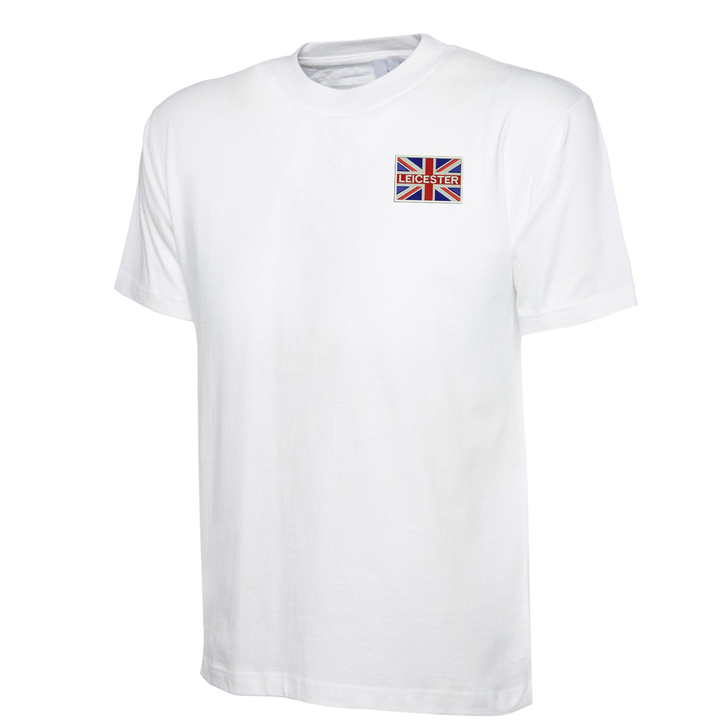 Leicester Coloured Union Jack Embroidered Classic T-Shirt