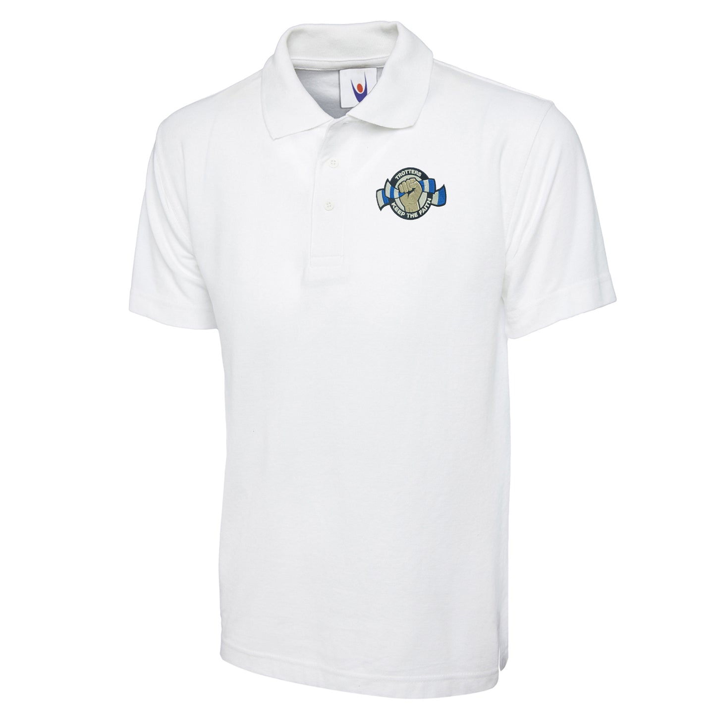 Trotters Keep The Faith Embroidered Classic Polo Shirt