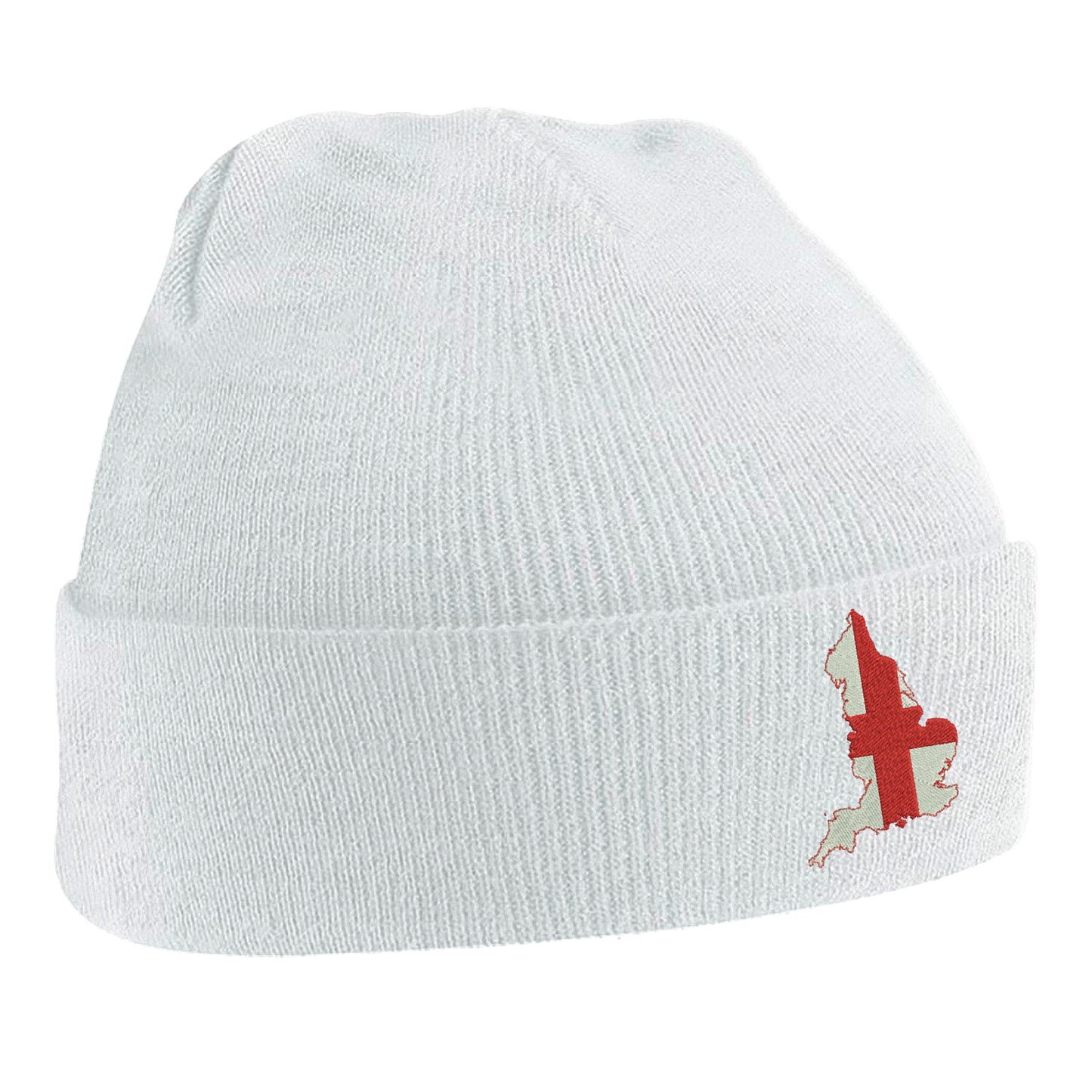 England Flag Map Embroidered Beanie Hat