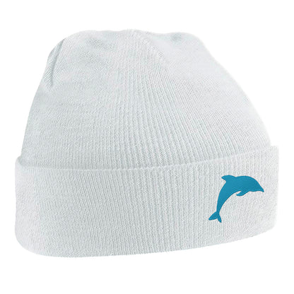 Dolphin Embroidered Beanie Hat