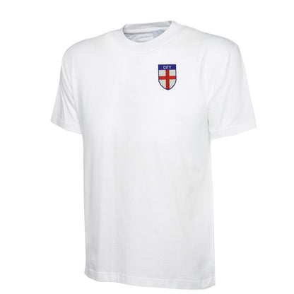 City Flag of England Shield Embroidered Children's T-Shirt